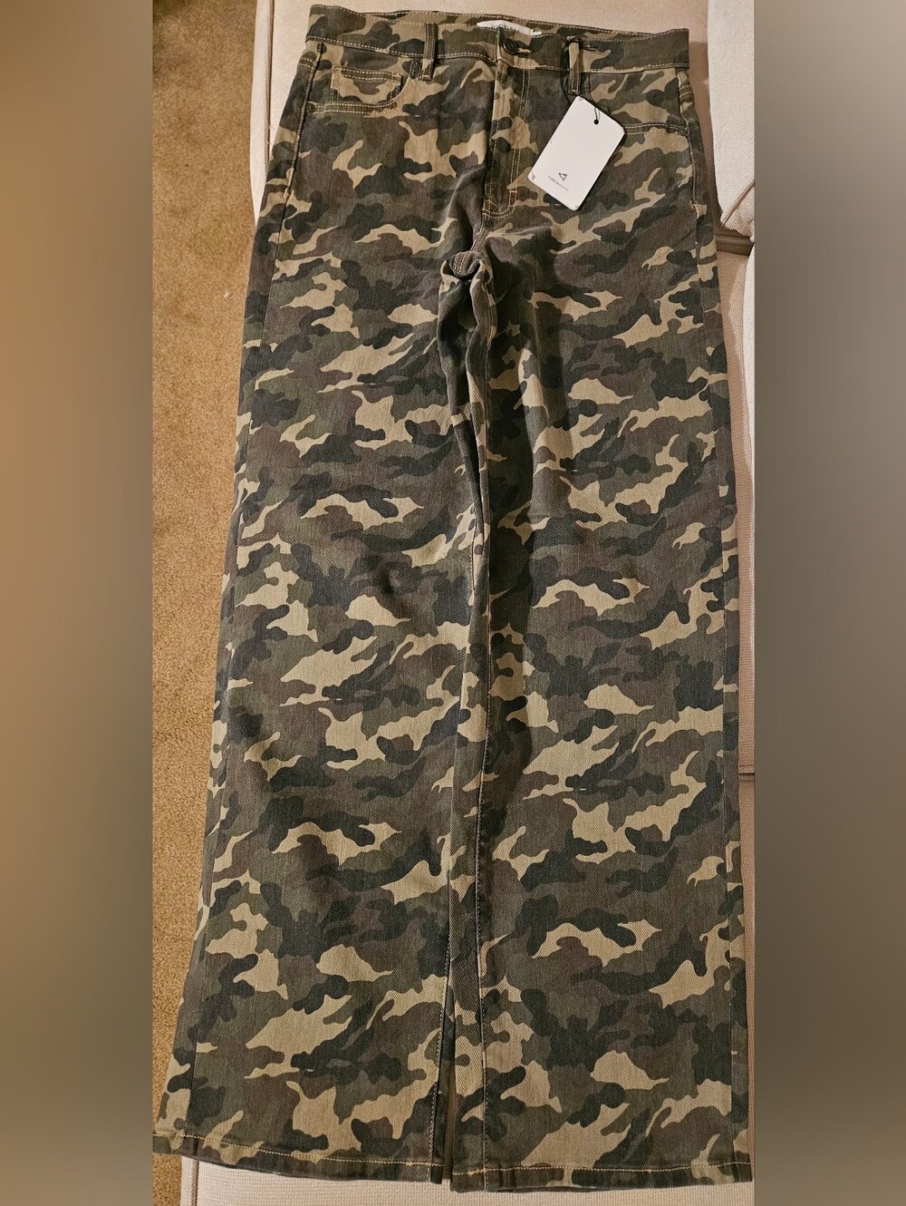 NWT Hidden Jeans Alyx Low Slung Baggy Camo Wide Leg Jean Pants Size 27